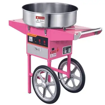 AAADRESSES Cotton Candy Machine Cart, Commercial Cotton Candy Maker Machine, Candy Floss Machine, with Stainless Steel Bowl, Sugar Scoop and Large Storage Drawer, for Home Party Carnival