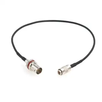 HangTon Kameramonitor Mini SDI DIN1.0/2.3 till SDI Standard BNC hona adapterkabel för Blackmagic RG174/U 75 ohm (15 cm, DIN 1,0/2,3 till hona BNC)