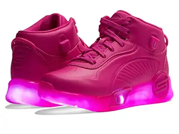 Skechers 310100l Htpk träningsskor för flickor, Het rosa syntetisk trim, 34 EU