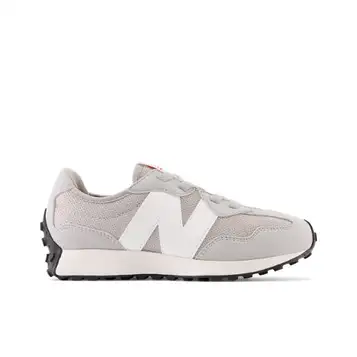 New Balance  Barn 327 Bungee Lace i Grey/White Synthetic, Storlek 34.5