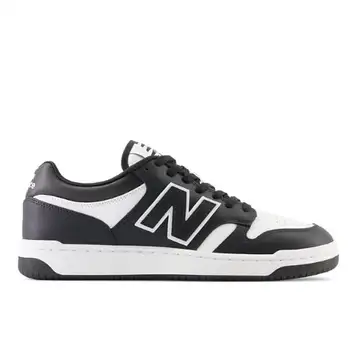 New Balance  Män 480 i White/Black Leather, Storlek 42