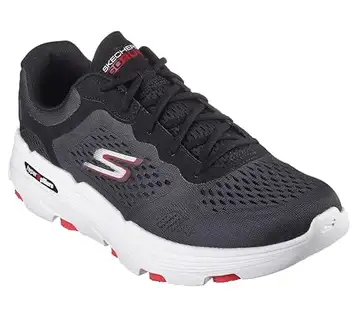 Skechers herr GO Run 7.0 träningsskor, kol- och svart textil/syntetisk, 10 UK, Träkol och svart textil syntetisk, 10