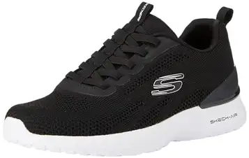 Skechers Herr Skech-AIR Dynamight Paterno träningsskor, Black Knit/Syntetic, 6.5 UK, Svart stickad syntetisk, 40 EU