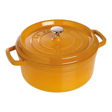 Staub La Cocotte Gryta 28 cm / 6,75 l, Rund, Senap, Gjutjärn