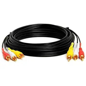 Master Cables 3-hane RCA till 3-hane RCA komposit videoljud A/V AV-kabel guldpläterad – 3 meter av Dragon Trading