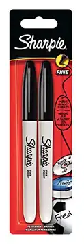 Sharpie fin spets permanent markör Enda Pack of 2 Svart