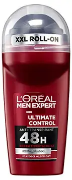 L'Oréal Men Expert L'Oréal Män Expert Ultimate Control Deodorant Roll-On, skyddar 48H mot olika typer av svett träig och fräsch doft utan alkohol (6 x 50 ml)