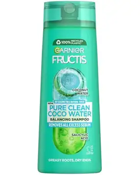 Garnier Fructis Coconut Water Pure Clean Shampoo Balansering, 400 ml