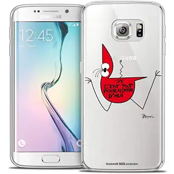 Caseink Fodral för Samsung Galaxy S6 Edge [officiell samlarlicens The Shadoks® Design It's All mjuk ultratunn tryckt i Frankrike]