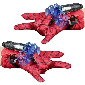 Original Cup ® 2 Spider Gloves Spider Web Throwers for Kids and Adults Suction Cup Dart Throwers Comics Super Hero Disguise Halloween Cosplay Costume