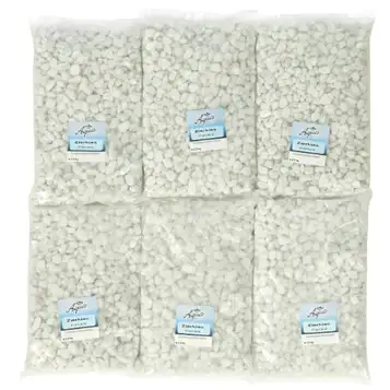 Dehner Aqua Aquarienkies Carrara, prydnadsföremål, 6 x 2,5 kg (15 kg), vit