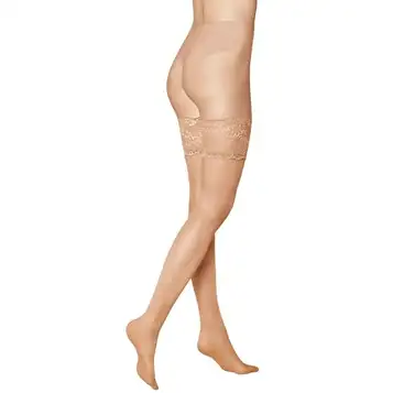 KUNERT Självfästande strumpor, 15 DEN dam, Beige (Kashmir 0540), 35/38 (taille fabricant: 35/37)