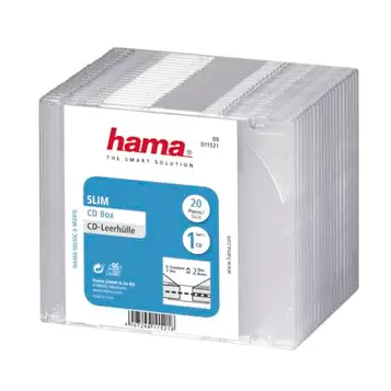 Hama 00011521 'Slim' CD-fodral - Set med 20 - Transparent