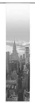 Home Fashion Hem mode New York 86539-796 panelpersienn digitalt tryck 245 x 60 cm svart/vit