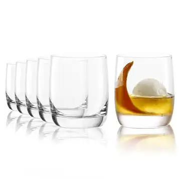 Stölzle Lausitz Whiskyglas Weinland 6-delset 295ml – Premium Kristallglas Tumbler – Stötsäkert & Tål Diskmaskin, Perfekt för Whisky, Bourbon och Cocktails, Made in Germany