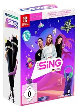 Let's Sing 2025 tysk version (+ 2 mikrofoner) (Nintendo Switch)