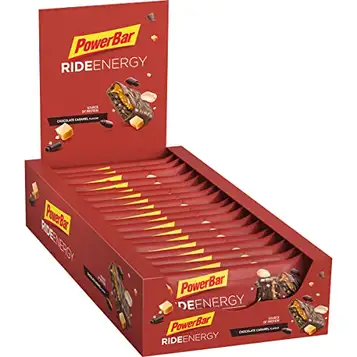 Powerbar – Ride Energy – Choklad karamell – 18 x 55 g – kolhydrat proteinstång – magnesium – kollagenfri