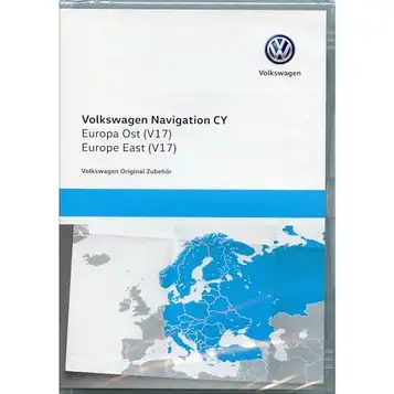 Volkswagen 1T0051859AR Navigation DVD kartdata Europa Öst V17 navigationssystem *** endast för RNS510/RNS810 *** Endast för plattform CY *** Kontrollera kompatibiliteten FÖRAB! ***