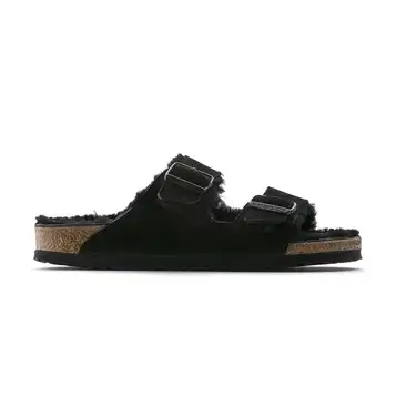 Birkenstock Arizona Shearling LEVE Dam, 41, Black LAF