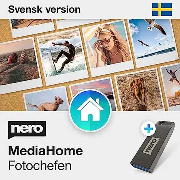 Nero Media Home bildhantering på USB-minne   Hantera och spela upp media   Medieorganisatör   Foton   Musik   Videor   Arkiv   Sortera   Skapa   Skapa   Spela upp   Windows 11/10/8/7