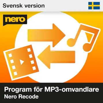 Nero MP4 Converter   Video Converter   Konvertera DVD till MP3   Audio Converter Software   Video: MP4, MPEG, VOB, DAT   Ljud: MP3, WAV, FLAC, MP2   obegränsad licens   1 PC   Windows 11 / 10 / 8 / 7