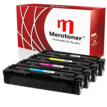 merotoner 4 toner mer innehåll kompatibel med HP CF540A-CF543A för Color Laserjet Pro M-280nw M-281fdn M-281fdw M-254nw M-254dw – 203A