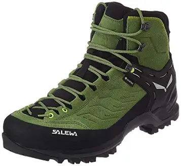 Salewa MS Mountain Trainer Mid Gore-TEX trekking- och vandringskängor, Myrtle/Fluo Green, 46.5 EU