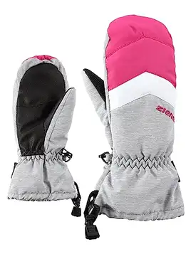 Ziener barn LETTERO AS MITTEN handske junior skidhandskar/vintersport   vattentät, andas grau (light melange) 5