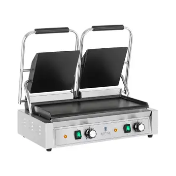 Kontaktgrill - Dubbel - Slät - Royal Catering - 3,600 W