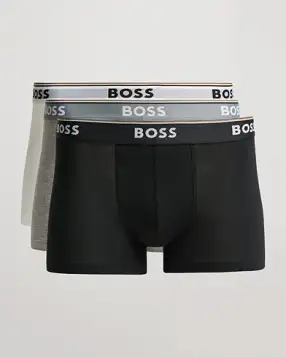 Boss 3-Pack Trunk Boxer Shorts White/Grey/Black