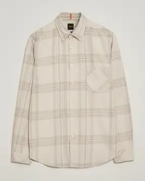 Boss ORANGE Rickert Checked Shirt Light Beige