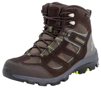 Jack Wolfskin Herr Vojo 3 Texapore Mid M 4042462 Vandringsstövlar, Mörkbrun, Lime, 48 EU