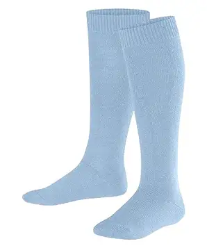 FALKE unisex barn komfort yllestrumpor ventilerande klimatreglerande lukthämmande ull förstärkt varm hållbar slitstark hudvänlig halkfri mjuk inte repande 1 par, Blå (Crystal Blue 6290), 19-22 EU