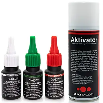 XAiOX superlim set – tunnvätska, medelflytande, tjock i UV-Protect flaskor och aktivatorspray