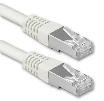 1aTTack.de 10m vit 1 stycke Cat.6 patch kabel nätverkskabel CAT6 S-FTP Gigabit Lan PIMF CAT 6 koppar CU halogenfri Internet DSL spelkonsol Smart TV