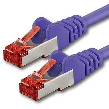 1aTTack.de 1aTTack 7935388 15m CAT6 nätverkskabel CAT.6 patchkabel Ethernet-kabel SFTP PIMF 1000 Mbit s 1 st lila