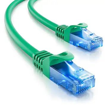 deleyCON 25m CAT.6 Ethernet Gigabit LAN Nätverkskabel RJ45 CAT6 Kabel Patch-Kabel Kompatibel med CAT.5 CAT.5e CAT.6a Cat.7 Grön