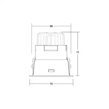 BRUMBERG Binato DALI downlight anslutningsdosa 2 700 K vit