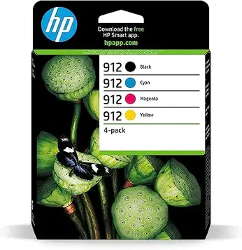 Vertrieb durch siegshop HP 912 originalpatroner i set med 4 stycken – för HP Officejet Pro 8010, 8012, 8014, 8015, 8020, 8022, 8023, 8024, 8025