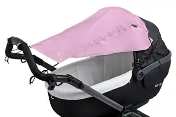 Altabebe AL7012-06 universal baby solskydd med sidoskydd för barnvagn och barnvagn med anti-UV 50+, ljusrosa