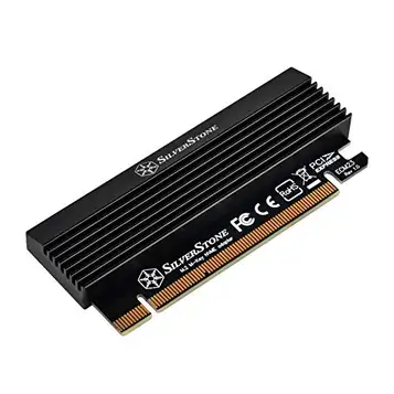 Silverstone SST-ECM23 – SuperSpeed PCI-E Expresskort x4 till M.2 (M-nyckel), alu. kylfläns och termisk dyna