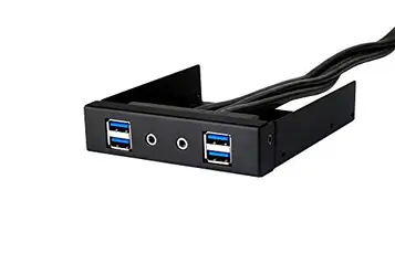 Silverstone SST-FP32B-E – frontpanel 3,5 tum 4 x USB 3.0 med HD-ljud, svart