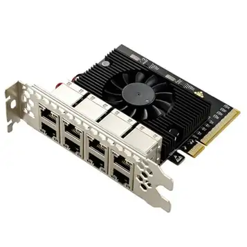 Correa PCIE X8-Portar Gigabit Ethernet-Kontrollkort 1x 1000 Mbps NIC RTL8111H-Chips för Stationär Kamerakontroll