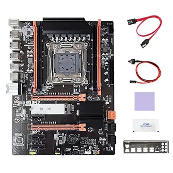 Zerthaus Moderkort X99 + SATA + Switch + Avböjare + Termiskt fett + Termisk Pad LGA2011 V.2 NVME NGFF DDR4 4X16G-stöd