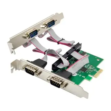 Feriany Expansionskort ST318 PCIe X1 AX99100 4S DB-9 Pin port RS232 COM1 bekvämt expansionskort multifunktionell