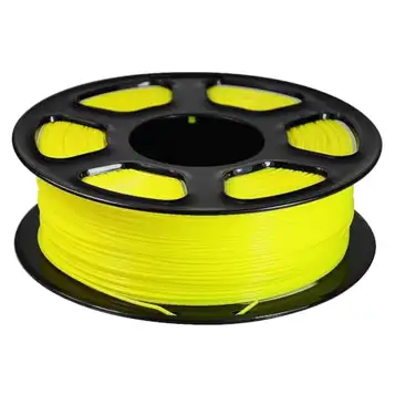 Xbsduih PLA-3D-skrivarfilament, rent lindad PLA-filament 1,75 mm, lämplig för de flesta FDM-3D-skrivare, 1 kg spole PLA-filament gul