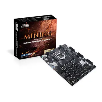 Asus B250 Mining Expert moderkort med 19 PCIe