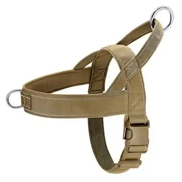 yomoe Nylon Slitstark Hundsele No Pull Husdjurssele med Handtag Reflekterande äningssele för Liten Medelstor Hund Slitstark Enkel Att Använda, XL-A