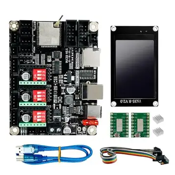 Tdkfdswdoa MKS DLC32 V2.1 32 bitar gravyrmoderkort+TS35 LCD pekskärm + 2XA4988 kit offline ESP32 WiFi-kontroll 1