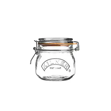 Kilner 102066537 Rund Förvaringsburk, Glas, Genomskinlig, 0.5 l